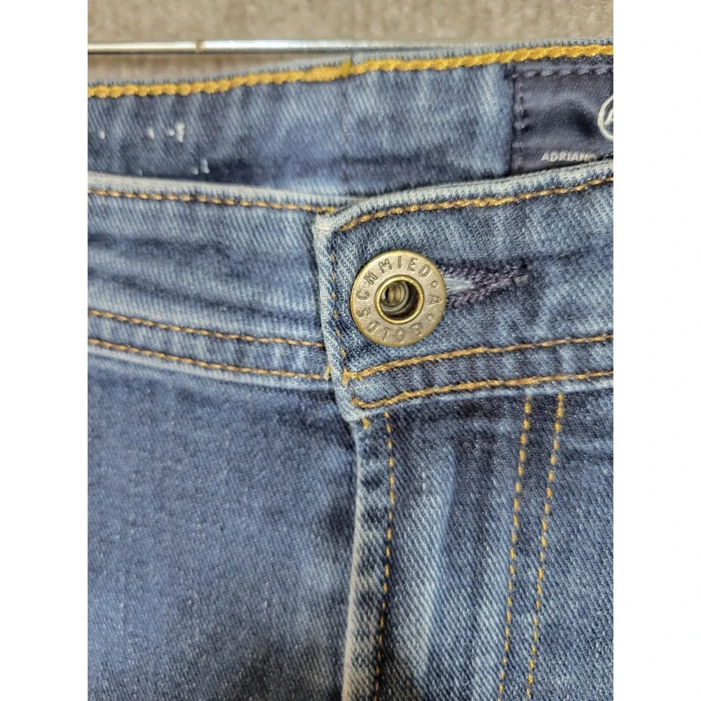 Adriano Goldschmied Slim Straight Jeans Mens Size 32x32 Blue Stretch Distressing